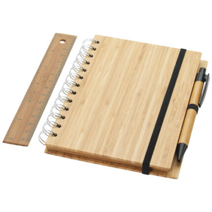 Franklin B6 Bambus Notizbuch mit Stift und Lineal