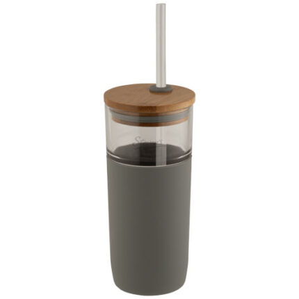 Arlo 600 ml Glasbecher mit Bambusdeckel