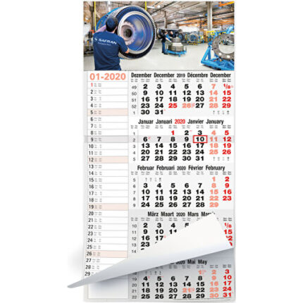 5-Monatswandkalender 4-sprachig D-NL-F-GB