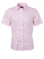 Damen Bluse kurze Ärmel Micro-Twill