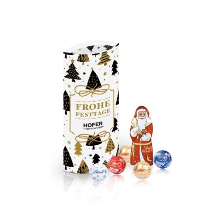 Kissenverpackung mit Lindt Schokolade