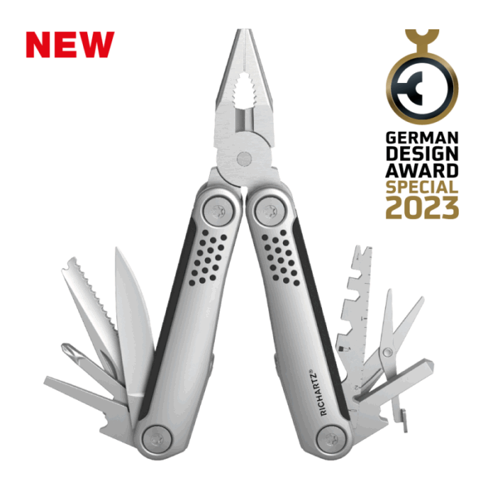 STRUKTURA TOOL 25+ in Design, Präzision und Funktion! Alle ausklappbaren Funktionsteile
